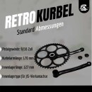 Vintage Singlespeed Pedal Crank Steel 1-Speed Crankset