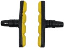 Promax Bremsschuh-Paar Fahrrad Bremsbacken für V-Bremsen Gelb-Schwarz für Aluminium Felgen