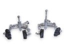 Seitenzug Bremsensatz Aluminium Silber Set - Vorderrad + Hinterrad Bremse