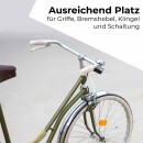 Holland Bike Handlebar Curved Bicycle Handlebar Silver Aluminum