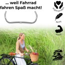 Holland Bike Handlebar Curved Bicycle Handlebar Silver Aluminum