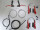 V-Bremsen Set Aluminium Bremshebel und V-Brake Zugbremse und Bremszüge Rot
