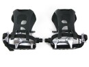 Single Speed Bike Pedals with Loop Anodized Aluminum Black