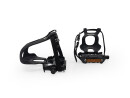Single Speed Bike Pedals with Loop Anodized Aluminum complete Black with Loops