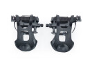 Single Speed Bike Pedals with Loop Anodized Aluminum complete Black with Loops
