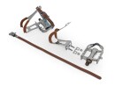 Bicycle Pedals with Retro toe clips with leather and leather belt