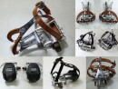 Bicycle Pedals with Retro Toe Clips with Single Belt
