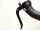 Bullhorn Fixie handlebar black 440mm with brown Gel-Handlenbar-Tape and Brake Levers
