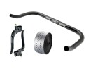Bullhorn Fixie Singlespeed Lenker schwarz 440mm mit...