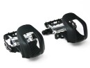 Racebike Wellgo Bicycle Pedals with Plastic Toe Clips...