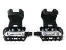 Racebike Wellgo Bicycle Pedals with Plastic Toe Clips without Straps