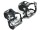 Schwarze Rennrad Fahrrad Pedale mit Kunststoff Pedalhaken und einfachem Nylonriemen