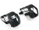 Black Race Bicycle Pedals with Plastic Toe Clips without...