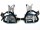 Blue Annodized Road Bike Aluminum Pedals with Toe Clips and Single Strap