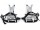 Black Road Bike Aluminum Pedals with Toe Clips and Single Strap