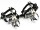 Silver Road Bike Aluminum Pedals with Retro Toe Clips and Double Strap