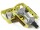 Yellow Aluminum Bicycle Pedals with Reflectors