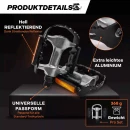 Aluminium Fahrradpedale mit Reflektoren, 9/16" Gewinde Schwarz