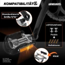 Aluminium Fahrradpedale mit Reflektoren, 9/16" Gewinde Schwarz