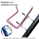 Aluminium Trinkflaschenhalter Pink für Rennrad & Fahrrad