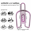 Aluminium Trinkflaschenhalter Pink für Rennrad & Fahrrad