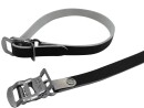Wellgo Leather Bicycle Pedal Pair of Belts Straps Black