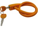 Silicone cable lock Flexible bicycle lock with keys Rubber covered lock Orange
