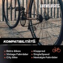 Vintage Singlespeed Tretkurbel 44 Zähne, Stahl, Silber, robust und retro