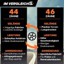 Vintage Singlespeed Tretkurbel 44 Zähne, Stahl, Silber, robust und retro