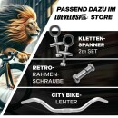 Vintage Eingang Tretkurbel Crank Stahl 1-fach Kurbelgarnitur Silber 46 Zähne