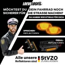 Frontrefletor / Heckreflektor für Fahrräder Front- / Rückstrahler Katzenauge Vorderrad Hinterrad Weiß & Rot mit StVZO