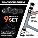 Schwarzer Steuersatz 1 1/8 Zoll für Rennrad & Retro Fahrräder - Stahl