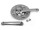 Tretkurbel 3-Fach 30 / 42 / 52 Zahn Racing Crank Aluminium Kurbelgarnitur Silber