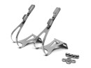 Retro Pedal Hook Double Style Chrome Plated Steel - Size M