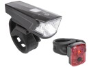Vorderes + Hinteres Fahrradlicht LED Lampe mit Akku fürs Fahrrad Atlas K 15 StVZO zugelassen