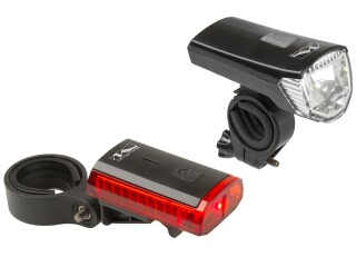 Vorderes + Hinteres Fahrradlicht LED Akku Lampe fürs Fahrrad Atlas K 11 StVZO zugelassen