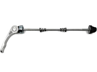 Fahrradachse mit Schnellspanner / Schnellverschluss Steckachse Aluminium Hinterrad Silber