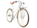 BLB Butterfly 3-Gang Retro City Fahrrad mit Vorderradgepäckträger - Weiß