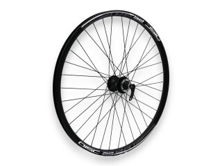 26 Inch MTB Front Wheel in Black for Disc Brakes - Durable & Lightweight