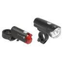 Vorderes + Hinteres Fahrradlicht LED Lampe mit Batterie...