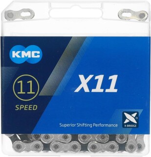 KMC Fahrradkette 11-Fach X11 Schwarz-Silber 1/2"x11/128" - 114 Glieder