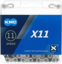 KMC X11 Bike Chain: 11-Speed, Silver-Black, 114 Links,...