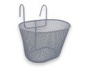 Compact White Front Bike Basket for City & Kids Bikes