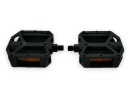 M-Wave Black Plastic Pedals with Reflectors for Enhanced...