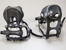 Single Speed Bike Pedals with Loop Anodized Aluminum complete Black