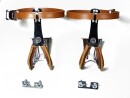 Leather bicycle pedal straps
