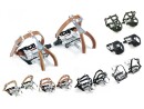 Black Race Bicycle Pedals with Toe Clips