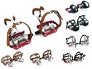 Red Race Bicycle Pedals with Toe Clips