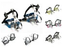 Road Bike Aluminum Pedals with Toe Clips and Single Strap