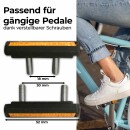 Pedalreflektor 4er Set Extra Verstärkt mit StVZO Reflektoren für Pedale Orange mit Muttern und Schrauben für Fahrradpedale